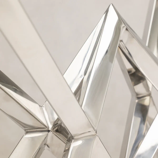 Szklany stolik kawowy Grand GR-C1590S Cosmolight srebrny przezroczysty