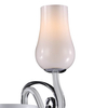 Pokojowa lampa ścienna Lybra do przedpokoju chrom biała