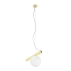 Okrągła lampa wisząca BALANCE MSE1501100553 kula biała złota