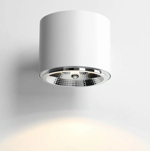 Regulowana lampa ścienna Bot 1046C Aldex metalowy kinkiet tuba biała