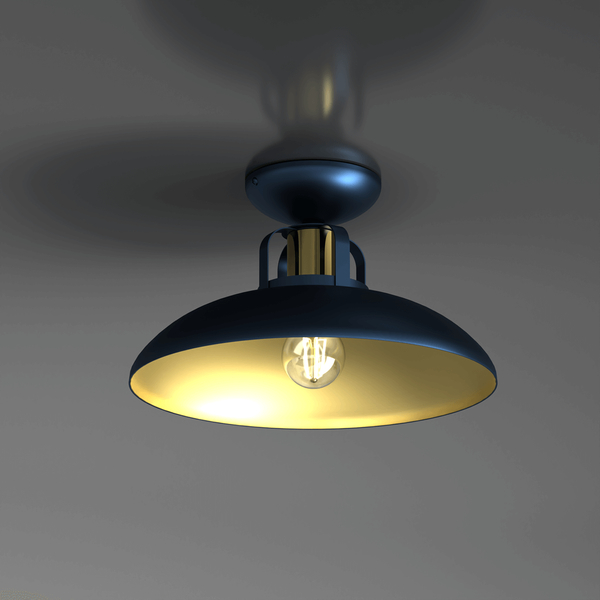Przysufitowa lampa nowoczesna Felix plafon niebieski złoty