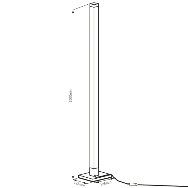 Lampa podłogowa Magical 325211 Polux z pilotem podłużna biała