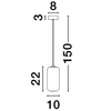 Szklana lampa wisząca ANUCO LE44611 LED 3W 3000K szklana tuba szary