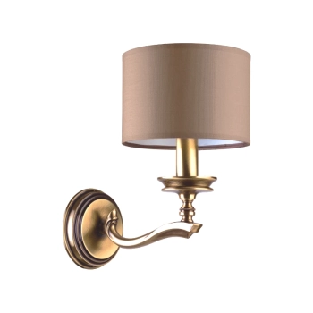 Klasyczna lampa ścienna Tivoli TIV-K-1 (P) mosiądz patyna brązowy