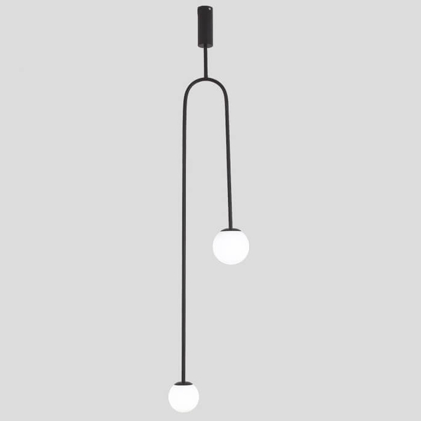 Wisząca lampa loftowa Loop ST-8928S black Step szklane kule nad stół czarna