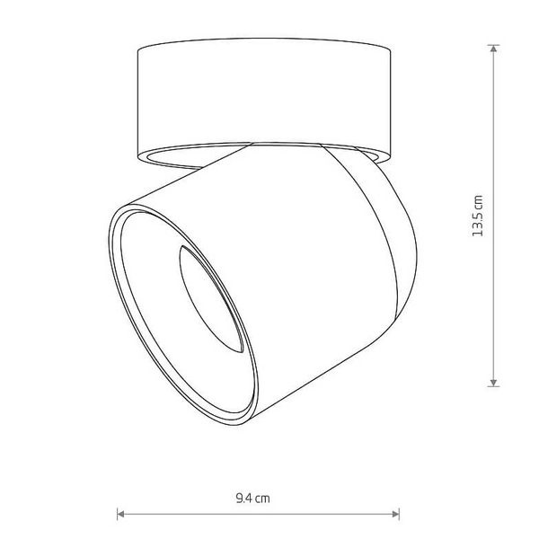 Regulowana lampa sufitowa tuba OSCAR 11347 biały