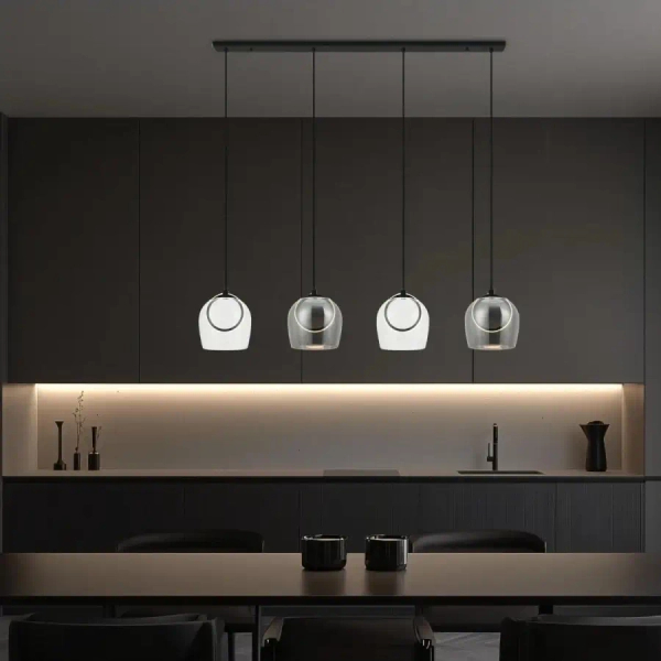 Lampa wisząca 23082 LED 24W 3000K szklana przydymiony czarny