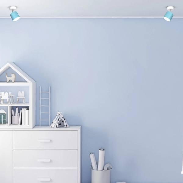 Sypialniany plafon kierunkowy Dixie MLP7604 nowoczesny biały niebieski