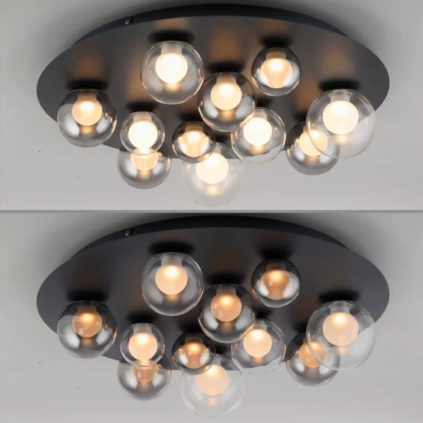 Sufitowa lampa na pilot PURE LINES czarna 6588-15 11xLED 3W 2200-5000K zmienna barwa