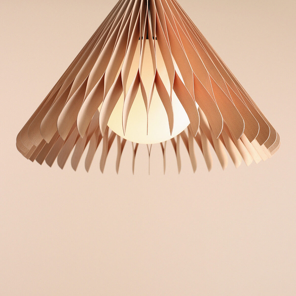 Lampa zwisająca boho SUN 1140G_M Aldex do jadalni drewniana