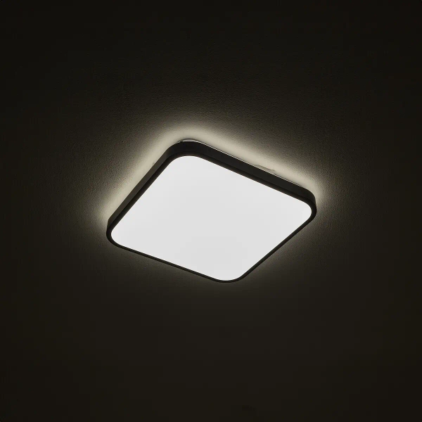 Kwadratowy plafon do kuchni AGNES SQUARE 10983 LED 16W 3000K IP44 czarny