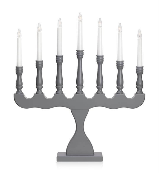 Bożonarodzeniowa lampa świecznikowa Svaneholm szara