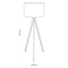 Lampa stojąca do salonu Treviso 5040 TK Lighting drewniana grafitowa