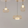 Metalowa lampa wisząca Levitation MOD376PL-01G1 do salonu mosiądz
