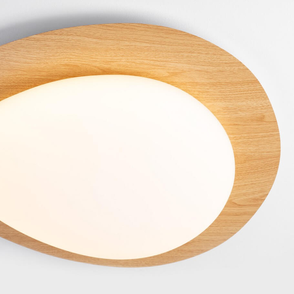 Lampa sufitowa do jadalni ISIDRO LE44417 LED 29W 3000K plate drewniana biała
