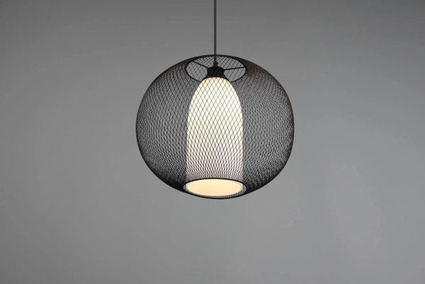 Druciana lampa wisząca Filo 313900132 kula ball czarna