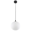Sypialniana lampa wisząca VIBE 4759 szklana kula czarny biały