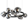 Zwisowa lampa kulista BUBBLES AZ5875+AZ5879 Azzardo balls czarny przydymiony