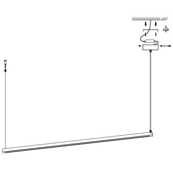 Listwa podwieszana Beam ST-8960-L120 Step 26W 3000K do jadalni złota