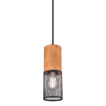 Pojedyncza lampa wisząca  Tosh 304300132 tubka czarna brązowa