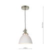 Zwieszana lampa ceramiczna do salonu Hadano HAD0161-09 chrom biały