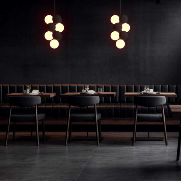 Molekułowa lampa wisząca Vino ABR-GRAPPA--S Abruzzo kuliste czarne białe