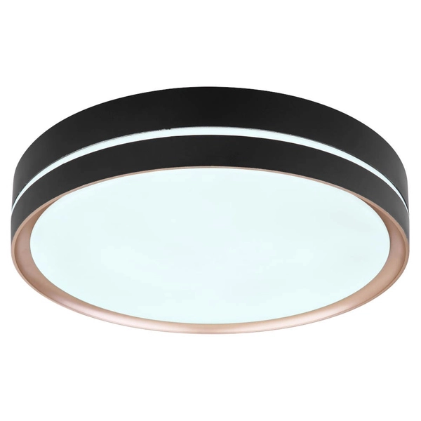 Nowoczesna LAMPA sufitowa MANNI 41759-24 Globo okrągły plafon LED 24W 2700K - 6500K z pilotem czarny