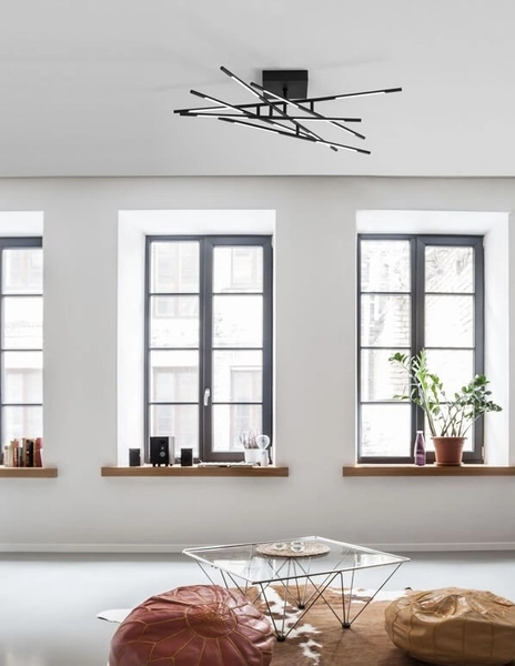 Przysufitowa lampa jadalniana Bell nad stół LED 48W 3000K czarna