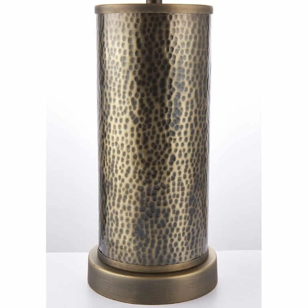 Nocna lampka z abażurem Indara 71591 Endon do sypialni brązowa beżowa