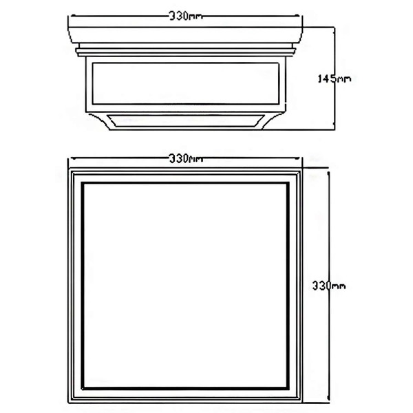 Zewnętrzna LAMPA sufitowa Shepherd FE-SHEPHERD-F Elstead FEISS kwadratowa OPRAWA szklana retro outdoor IP44 cynk przezroczysta