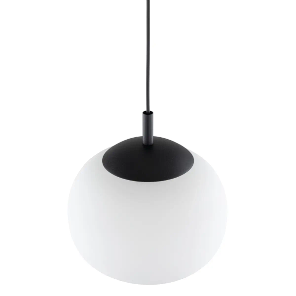 Lampa wisząca szklana kula VIBE 4789 do sypialni czarny biały