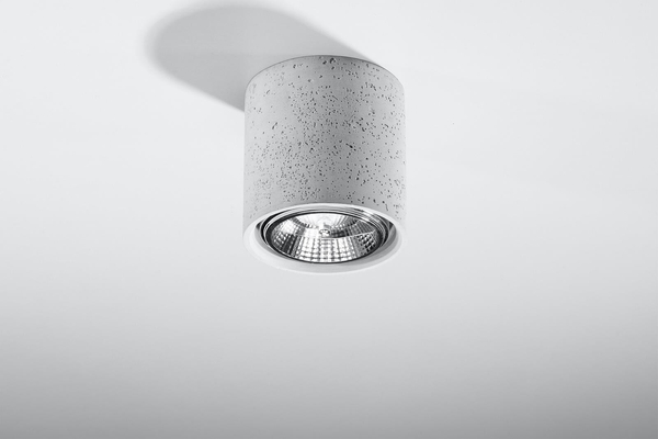 Downlight LAMPA sufitowa SL.0645 betonowa OPRAWA spot tuba szara