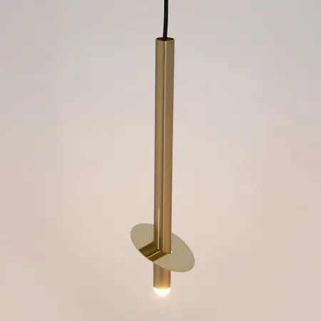 Wisząca lampa tuba Sopel Ring 41232 metalowa tuba złota