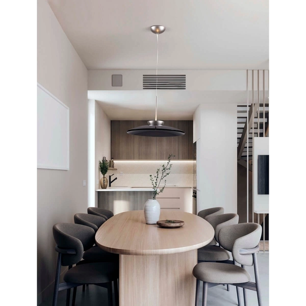 Lampa wisząca do kuchni HUANUCO LE44838 LED 21W 3000K talerz czarna szara