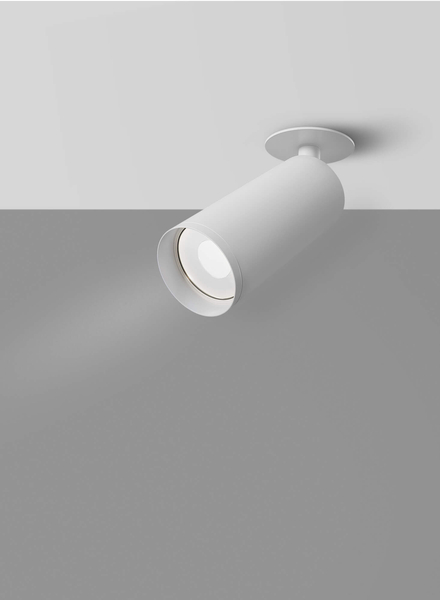 Punktowa lampa sufitowa Focus C018CL-01W z regulacją biała