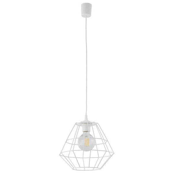 Klatka loftowa wisząca Diamond 6215 TK Lighting druciana metalowa biała