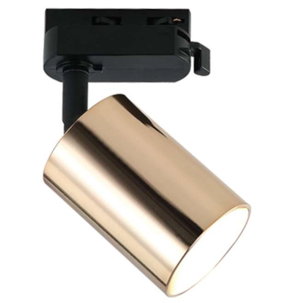 LAMPA sufitowa Kika Track Gold BK Orlicki Design metalowa OPRAWA do systemu szynowego 1-fazowego złota czarna