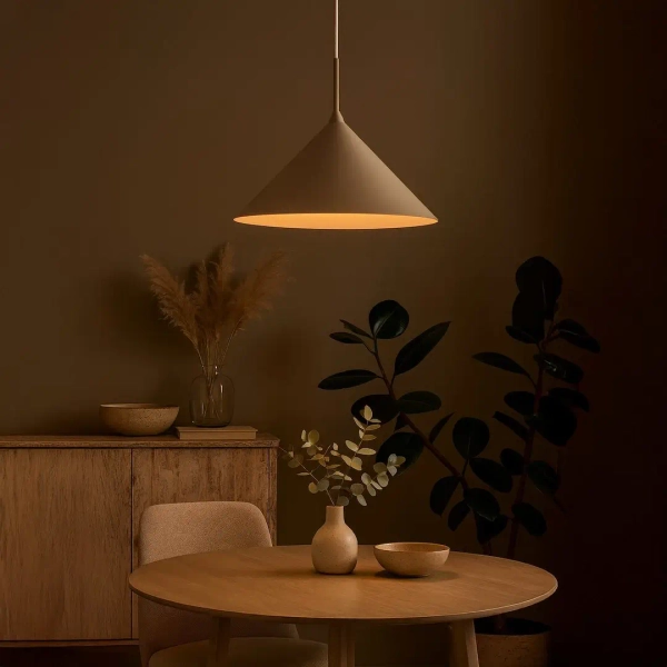 Lampa wisząca do jadalni Capital MLP2470 stożek regulowana beżowy