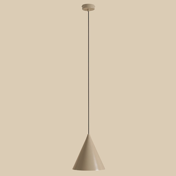 Stożkowa lampa wisząca Form 1108G17 Aldex nad wyspę kuchenną beżowa