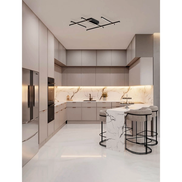 Metalowy plafon TUMBES LE44477 LED 63W 3000K ściemnialny frame czarne