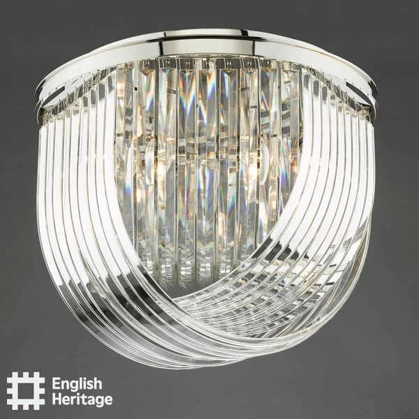 Lampa sufitowa Eltham ELT5238-EH Dar Lighting kryształ pałacowa nikiel srebrna