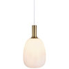 Szklana lampa wisząca nad stół Alton 47303001 biały złoty