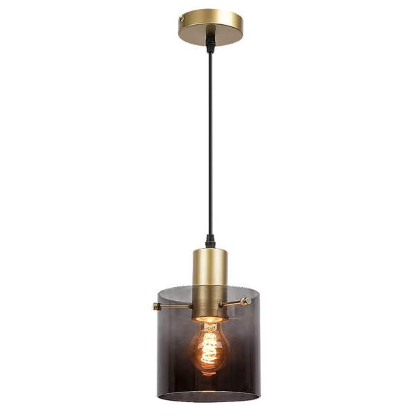 LAMPA wisząca DONATI 5222 Rabalux szklana OPRAWA okrągły zwis przydymiony złoty