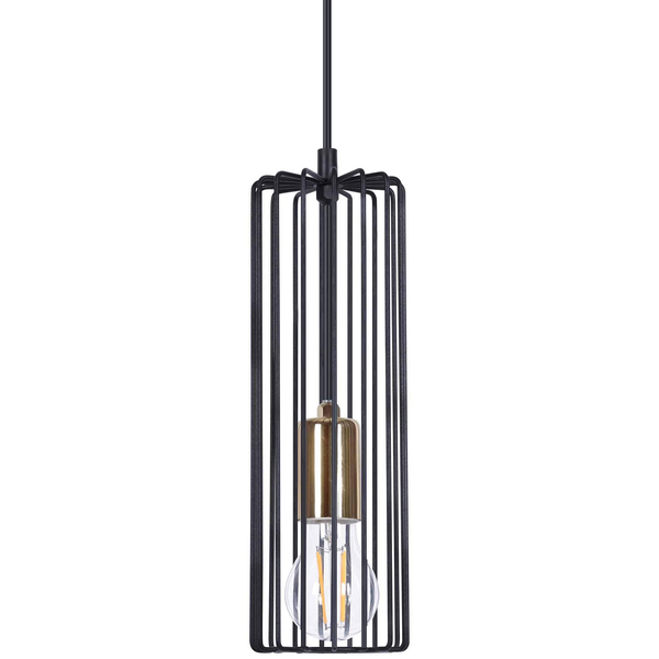 Lampa wisząca Gabia K-4936 druciak nad wyspę czarny złoty