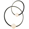 LAMPA wisząca LOZANNA PND-20112035-2B-BL Italux metalowa OPRAWA zwis LED 44,8W 3000K pierścienie rings kule balls czarne