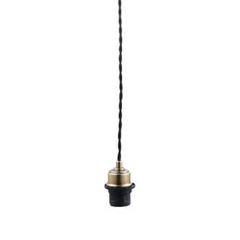 Wisząca lampa do salonu Cable set 61809 mosiądz czarny