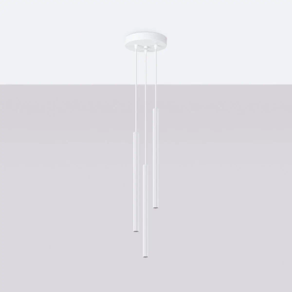 Kaskadowa lampa wisząca Arche SL.1340 Sollux regulowane zawiesie biała