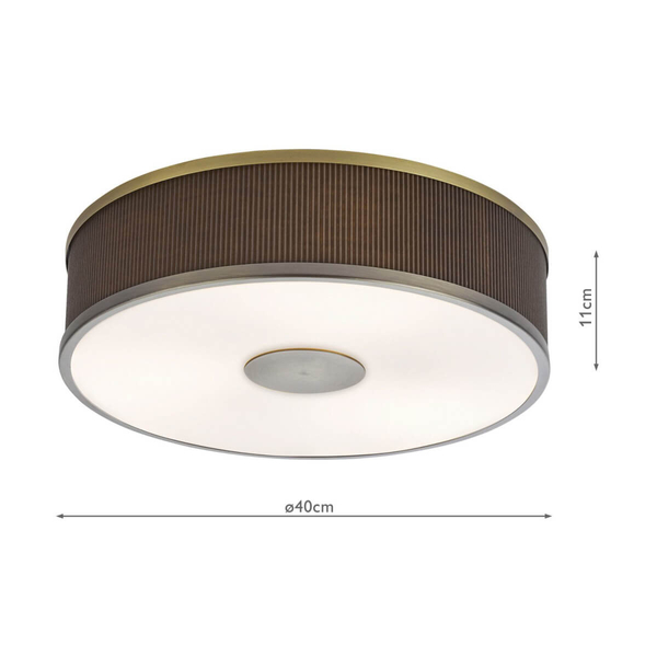 Lampa przysufitowa okrągła Alvaro ALV5239 materiałowa brązowy