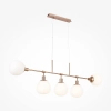 Molekułowa lampa wisząca Erich MOD221PL-05G kulista biała złota