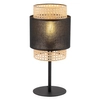 Ażurowa lampka nocna Boho 5567 TK Lighting ratanowa czarna słomkowa